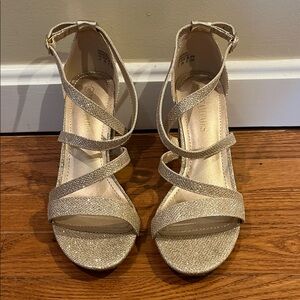 Gold Strappy Heels